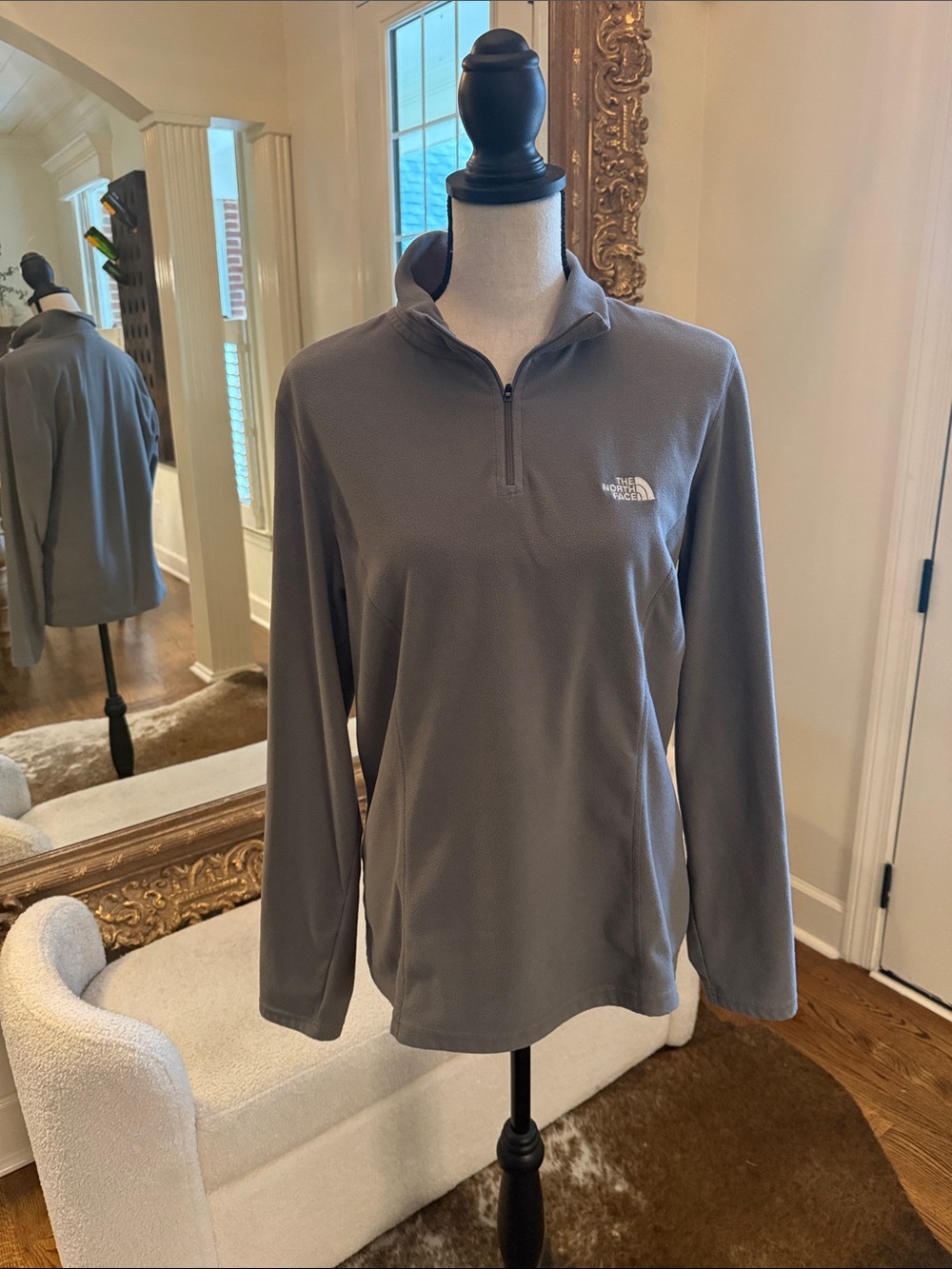 The North Face Women’s Gray Half-Zip Fleece Pullover